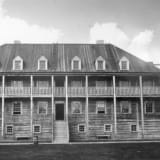 Big House at Fort Edmonton Park, 1975, front elevation.