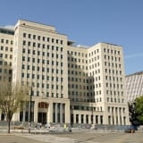 Federal Building, 2013, detail of entrance. Photo courtesy of Ann Hall.