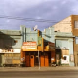 Exterior view of the Gem Ballroom in 1976.