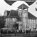 Black and white photograph of Queen Alexandra School, taken in 1910.