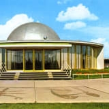 Front elevation view of the Queen Elizabeth Planetarium from 1970. Image from City of Edmonton Archives EA-320-1.