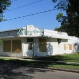 Shop-Easy, an exterior view of a retail store.