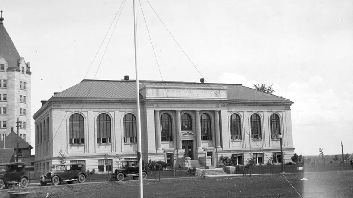 Exterior view of the Edmonton Public Library.