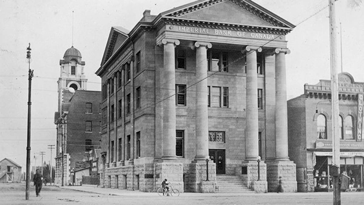 Exterior view of the Imperial Bank building.