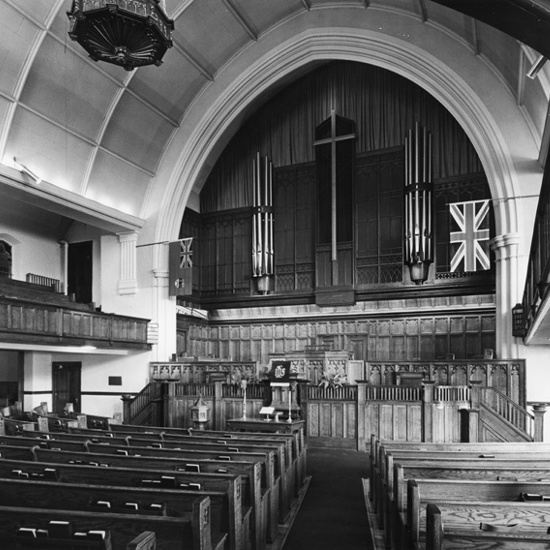 Robertson-Wesley United Church, 1964, interior