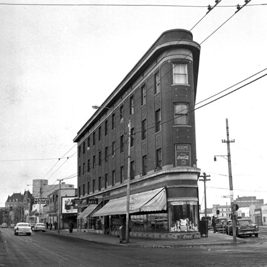 Gibson Block, 1958, front window detail