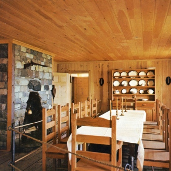 Big House at Fort Edmonton Park, 1978, interior of dining room