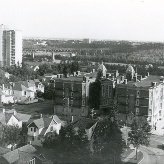 Le Marchand Mansion, ca. 1966, 116 Street looking south-east